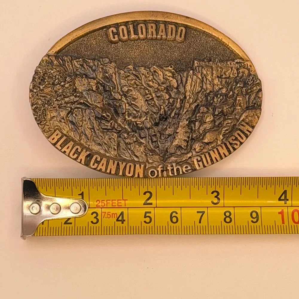 VTG BRASS 1987 Ultra Enterprises Black Canyon of the Gunnison Colorado Buckle